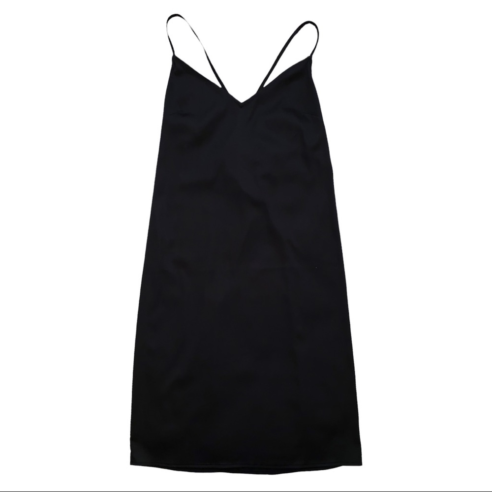 LIKE NEW | Satin back-tie slip dress